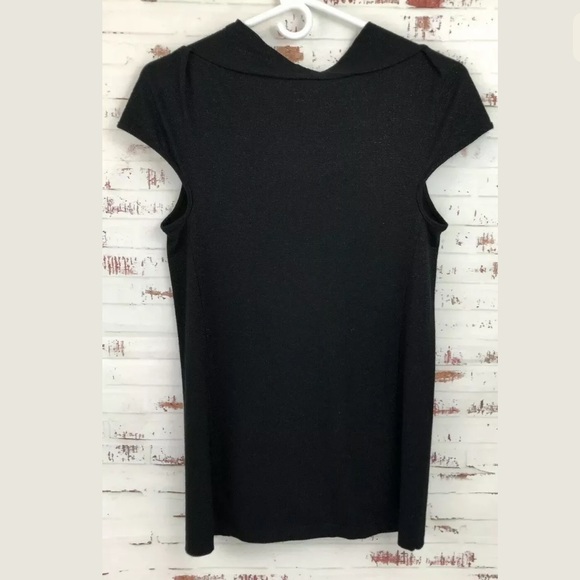 Marc by Marc Jacobs Cowl Neck Top Black Shimmer - Picture 2 of 4